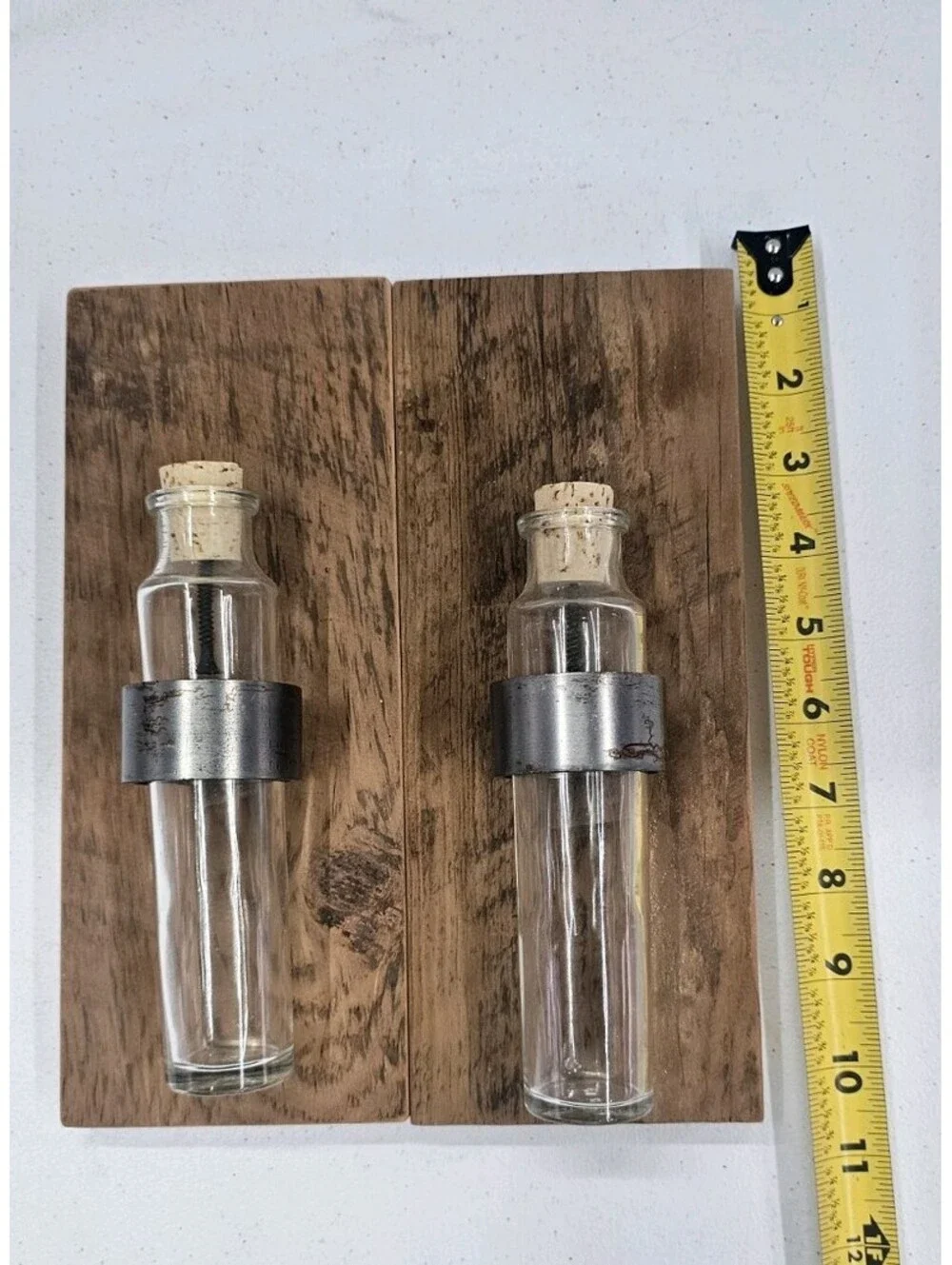 Vault Furniture Plant Propagation Vase  Wall Decor Set Rustic Wood Glass USA